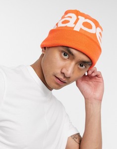 Оранжевая шапка-бини с логотипом AAPE By A Bathing Ape-Оранжевый цвет