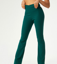 Эксклюзивные широкие расклешенные брюки изумрудно-зеленого цвета Outrageous Fortune-Зеленый цвет