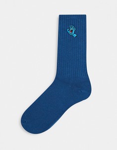 Синие носки с вышивкой в виде кричащей руки Santa Cruz-Голубой