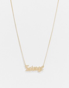 Золотистая цепочка с готической подвеской "Savage" ASOS DESIGN-Золотистый