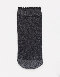 Носки из сетки средней длины черного цвета с эффектом металлик Pretty Polly-Черный