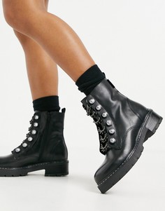 Черные массивные ботинки Kurt Geiger London Bax-Черный цвет