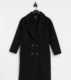 Светло-коричневое пальто Threadbare Petite Sophie-Черный цвет