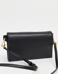 Маленькая кожаная сумка черного цвета AllSaints Gold Smith-Черный цвет