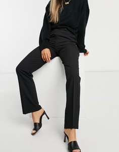 Черные классические брюки прямого кроя ASOS DESIGN-Черный цвет
