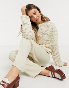 Пуловер кремового разнооттеночного цвета Cotton:On-Белый
