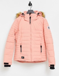 Пыльно-розовая дутая горнолыжная куртка Surfanic Bliss 10K-10K-Розовый цвет