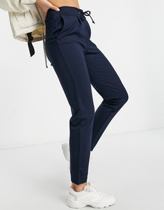 Классические брюки темно-синего цвета с завязками на талии JDY-Темно-синий
