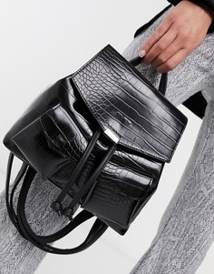 Черный рюкзак из веган-кожи с крокодиловым принтом Call It Spring by ALDO Cocochellaa