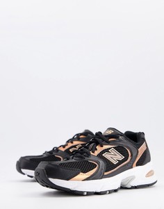 Черные кроссовки с эффектом металлик New Balance 530-Черный цвет