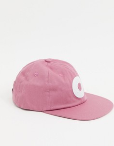 Розовая кепка с регулируемым ремешком и вставкой Obey 6-Розовый цвет