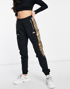Черные спортивные брюки с золотистой отделкой ellesse - эксклюзивно для ASOS-Черный цвет