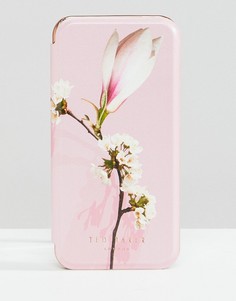 Чехол для iРhone 8 с зеркальцем и цветочным принтом Ted Baker-Розовый