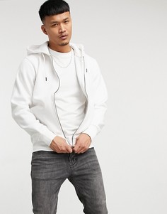 Худи белого цвета на молнии Celio-Белый
