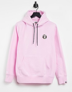 Розовый флисовый худи AAPE By A Bathing Ape-Розовый цвет