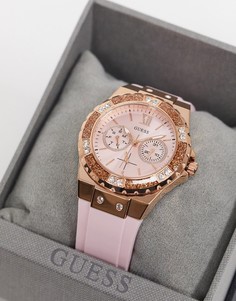 Часы с розовым ремешком Guess-Розовый цвет