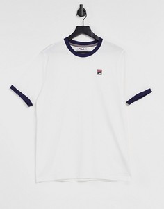 Белая футболка с контрастной горловиной Fila Marconi-Белый