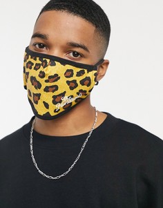 Коричневая маска для лица с леопардовым принтом The Hundreds-Коричневый цвет