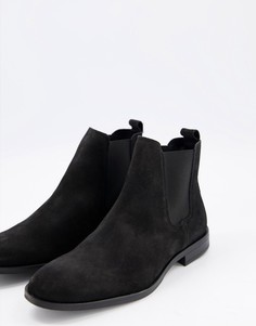 Ботинки челси из черной замши Schuh khan-Черный цвет