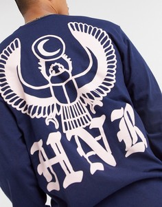 Лонгслив с принтом орла HNR LDN-Темно-синий Honour