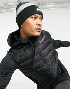 Черная шапка-бини Nike Running Trail-Черный