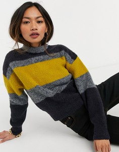 Вязаный джемпер в разноцветную полоску French Connection-Многоцветный