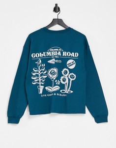 Свитшот синего цвета с принтом "Columbia Road" Vintage Supply-Голубой