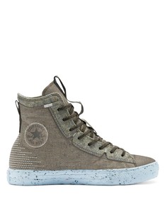 Высокие кроссовки зеленого цвета Converse Chuck Taylor All Star hi crater foam-Желтый