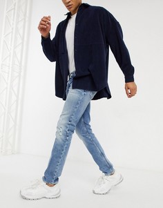 Состаренные узкие джинсы потертого светлого цвета Tommy Jeans Scanton-Голубой