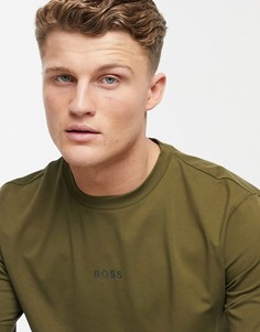 Футболка цвета хаки BOSS T-Fast-Зеленый цвет