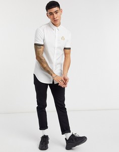 Белая рубашка с короткими рукавами SikSilk Prestige-Белый