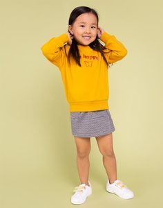 Жёлтый свитшот с принтом для девочки Gloria Jeans
