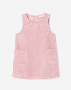 Розовый вельветовый сарафан для девочки Gloria Jeans