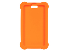 Аксессуар Чехол для Digma Plane 7556 Silicone Orange 1107470