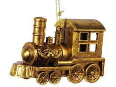 Ёлочная игрушка Hogewoning Паровозик, Золотая коллекция 12x5x8cm 400467-070