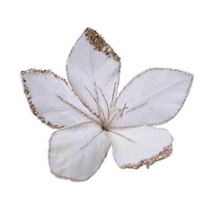 Цветок светящийся на клипсе Kaemingk белый 20х15 см