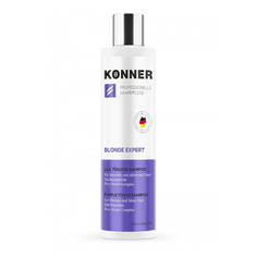 Фиолетовый тонирующий шампунь Konner Blonde Expert для нейтрализации желтизны холодных оттенков блонд 250 мл