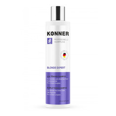 Фиолетовый тонирующий шампунь Konner Blonde Expert для нейтрализации желтизны холодных оттенков блонд 250 мл