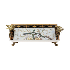 Блюдо Glasar с птичками 30x14x9см ГЛАСАР