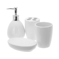 Набор аксессуаров для ванной Hengfei белый из 4 предметов (GX17G225)