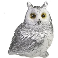 Фигурка Сова серебряная 18х14 см Без бренда