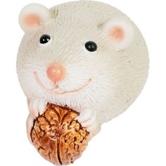 Фигурка Мышь с орешком серая 3,5 см Без бренда
