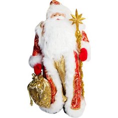 Сувенир Дед Мороз с мехом 60 см многоцветный Без бренда
