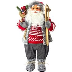 Сувенир Дед Мороз в красном свитере 60x35 см Без бренда