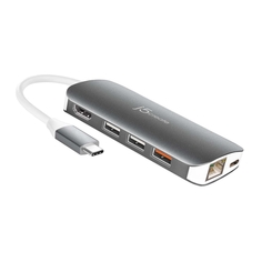 Разветвитель для компьютера j5create USB-C HDMI Ethernet USB Type-A 3.1 PD 3.0(JCD383)