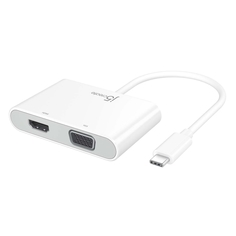 Разветвитель для компьютера j5create USB-C HDMI и VGA с USB Type-A 3.0 PD (JCA175)
