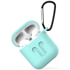 Чехол для AirPods EVA для 1/2 силиконовый с карабином Teal (CBAP01TQ)