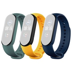 Ремешок для умных часов Xiaomi для Mi Smart Band 5 Strap, синий/жёлтый/зелёный (BHR4640GL)