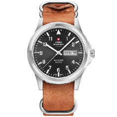 Швейцарские наручные мужские часы Swiss military SM34071.06. Коллекция Day Date