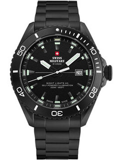 Швейцарские наручные мужские часы Swiss military SM34080.03. Коллекция Night Lights